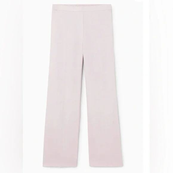 COS Straight-Leg Tailored Linen Pants Lilac Purple Women's 4 Casual Pull On - Picture 1 of 10